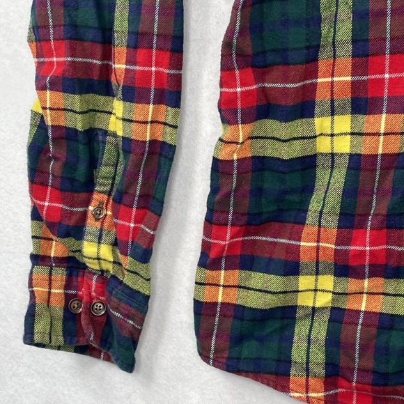 Lands End Plaid Shirt Size Large 16.5 Long Sleeve Button Down Traditional Fit - Picture 9 of 12